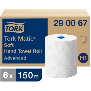 Tork Matic Bianco 290067 Serviette en Papier, 210 mm, 150 m, 19 cm, 1,31 kg, 388 mm, 588 mm