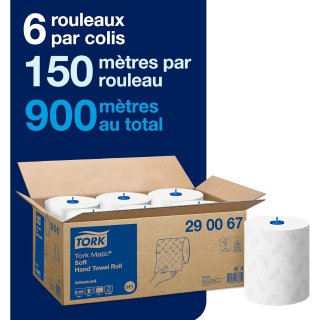 Tork Matic Bianco 290067 Serviette en Papier, 210 mm, 150 m, 19 cm, 1,31 kg, 388 mm, 588 mm